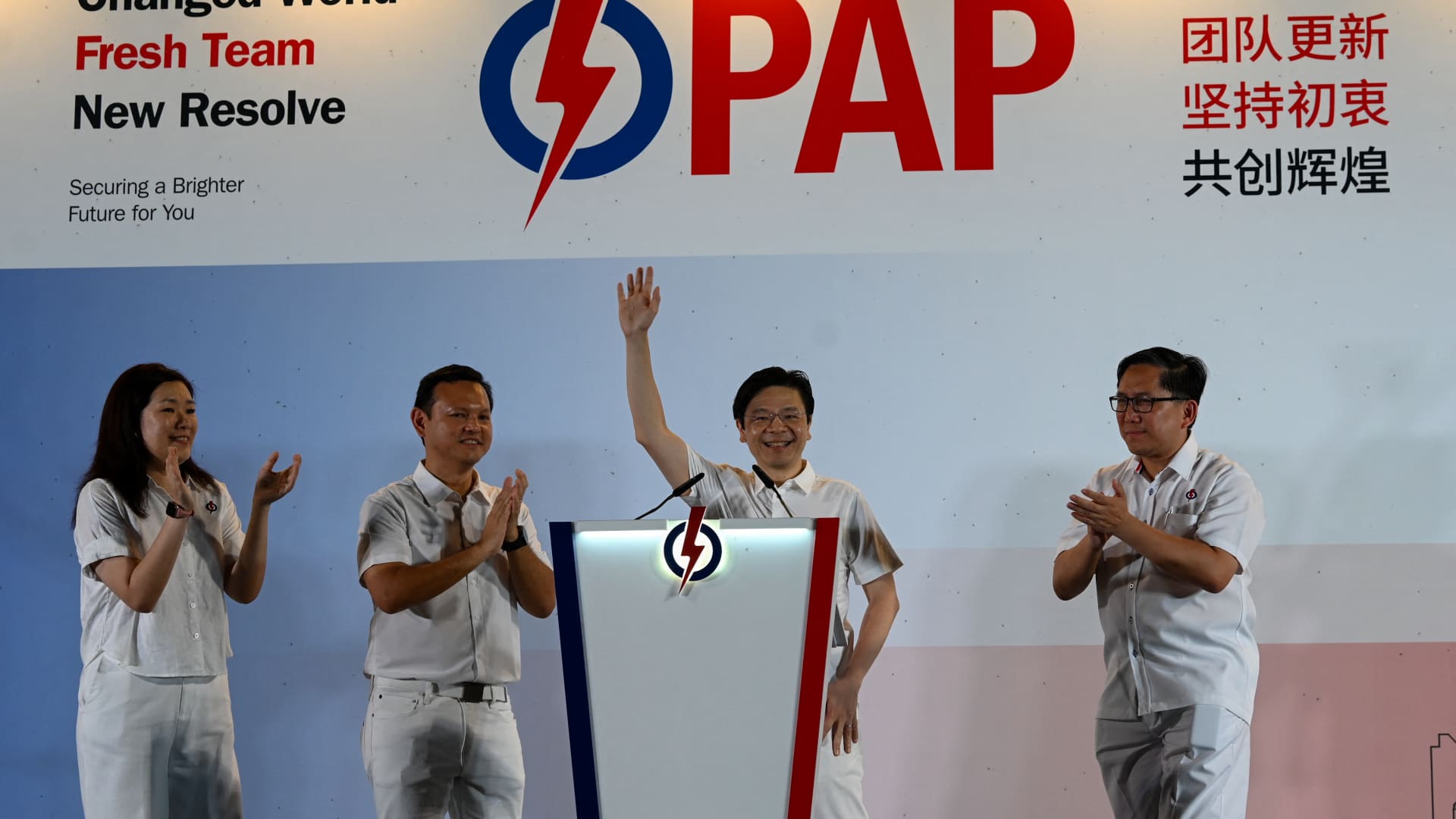 Singapore’s Wong retains power as ruling People’s Action Party boosts vote share in landslide victory