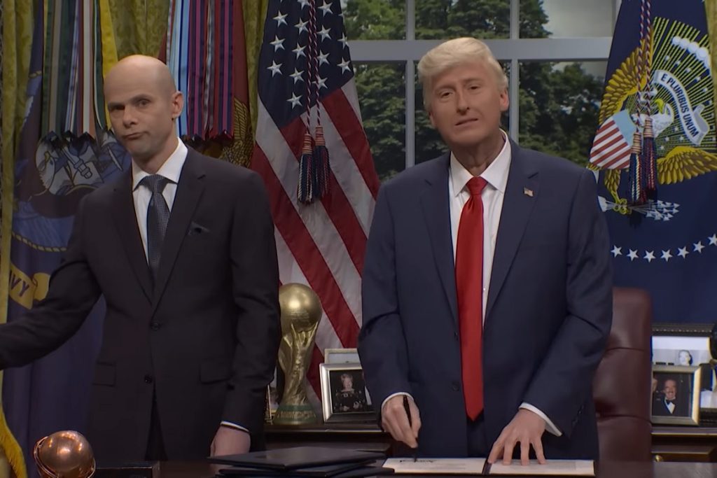 ‘Saturday Night Live’ Opens With Trump Signing Ridiculous Executive Orders: “Old Men Can Now Date Far Younger Women”
