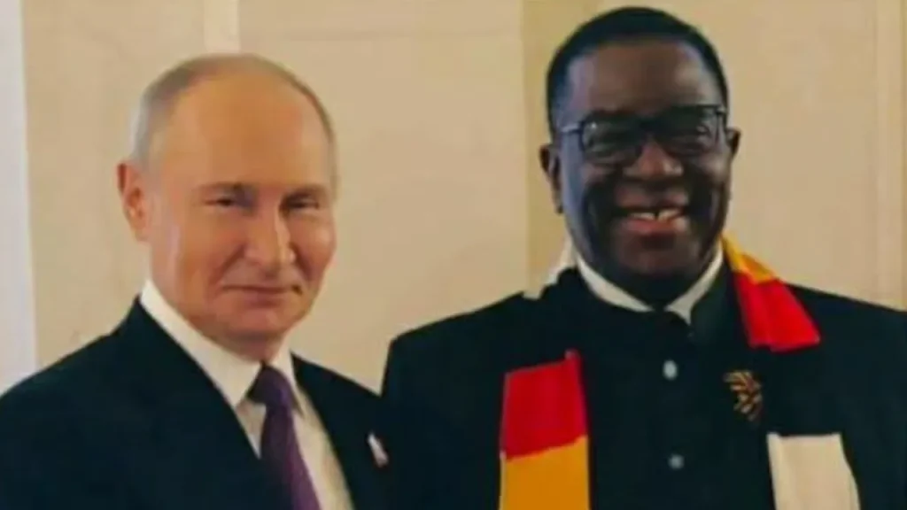 ‘He Wasn’t Sleeping’: Mangwana Responds to Viral Photo of President Mnangagwa in Russia