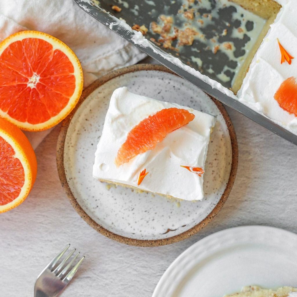 HETAL VASAVADA’S ORANGE CREAMSICLE THREE LEVES CAKE