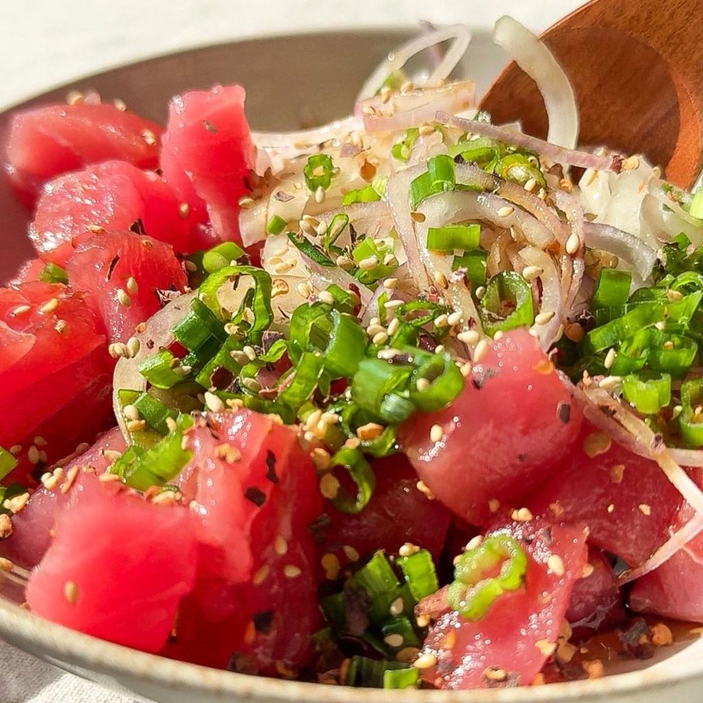 Lucy Wang’s Tuna Poke with Rice Paper Chips