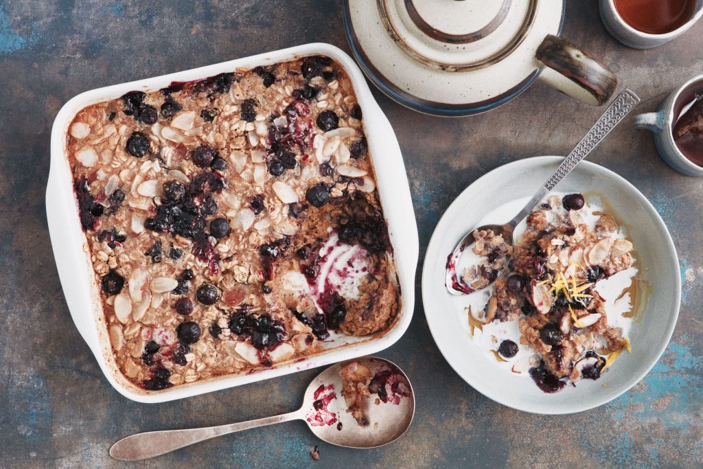 Blueberry Muffin Oatmeal Bake