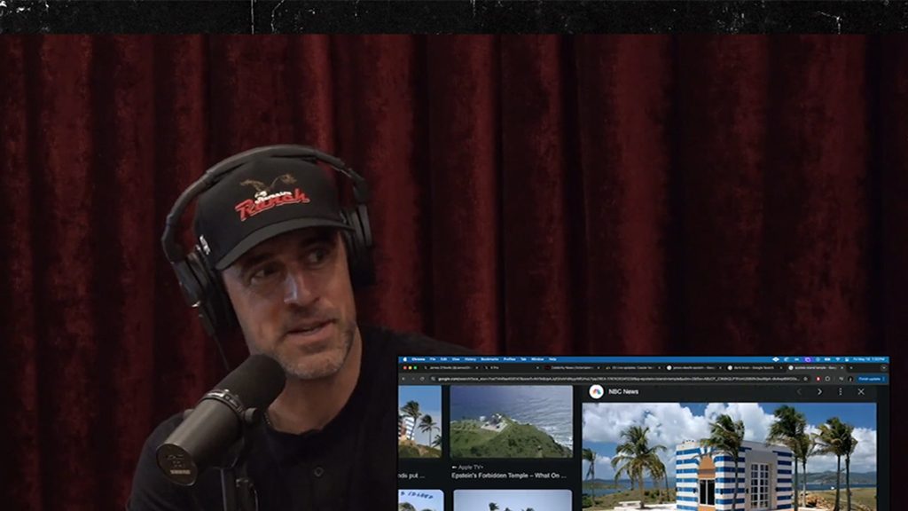 Joe Rogan ‘Not Impressed’ W/ Aaron Rodgers Comparing ‘Ellen’ Set To Epstein Island