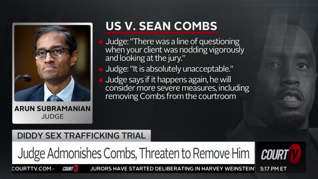 Judge Scolds Diddy for Nodding at Jurors: ‘It Is Absolutely Unacceptable’