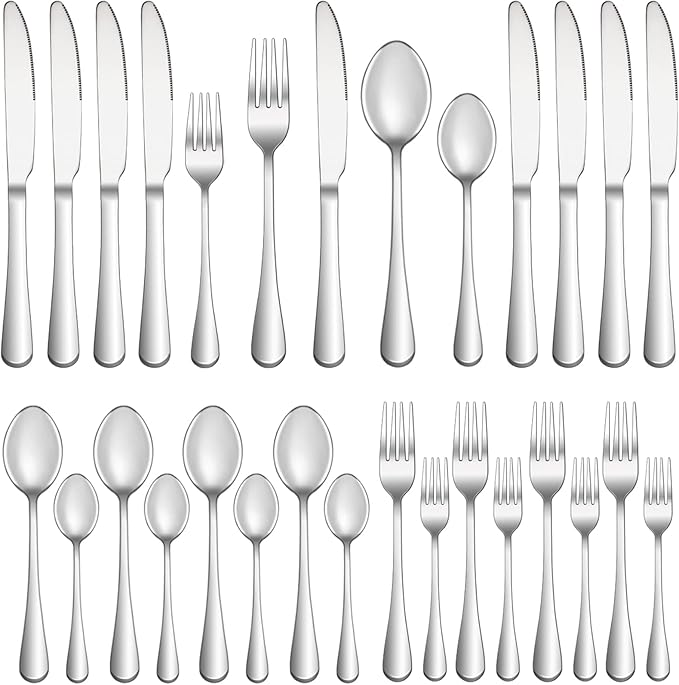 20 Piece Silverware Set Service for 4,Premium Stainless Steel Flatware Set,Mirror Polished Cutlery Utensil Set